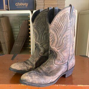 LAREDO Men's Size 8.5 D Faded Brown Soft Shell Leather Cowboy Boots 68390